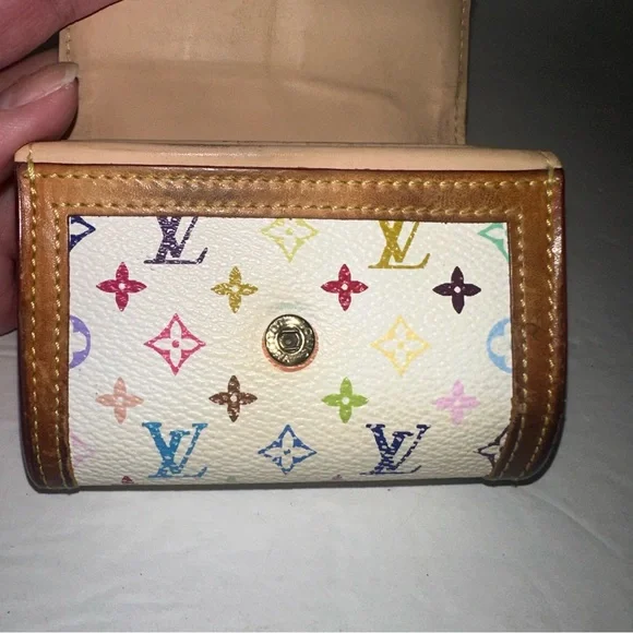 Louis Vuitton Murakami White Monogram Multicolor Porte Monnaie CardHolder MI1015 - Picture 11 of 17